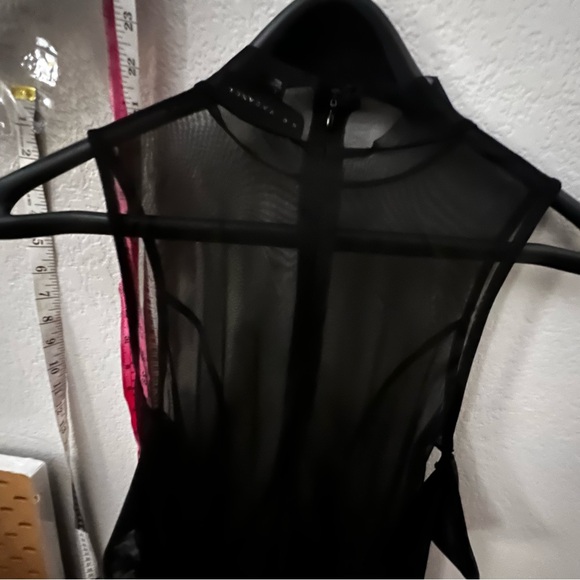 No Vacancy | Black Mesh Jumpsuit with Cold Shoulders, size large. EUC catsuit - Picture 6 of 12